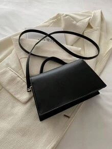 1pc Elegant Flap Cover Handbag, Suitable For Women Shopping And Dating, Versatile For All Seasons