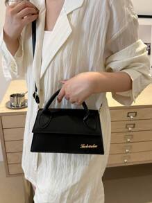 1pc Elegant Flap Cover Handbag, Suitable For Women Shopping And Dating, Versatile For All Seasons