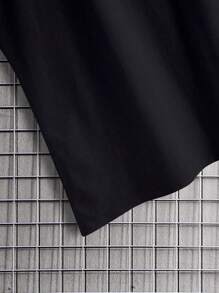 Men's Round Neck Sleeveless Palm Tree & Letter Print Casual Top, Suitable For Vacation - Black - View 4