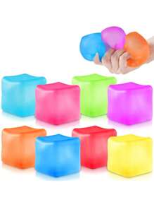 1/5/10/20/30 件精美立方体玩具成人派对礼物，冰块减压球，挤压感官立方体，柔软的抗焦虑玩具，适合患有注意力缺陷多动症 (ADHD) 的成人（随机） - 彩色 - 查看 27