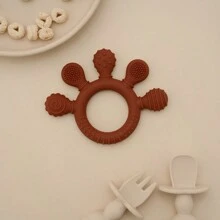 1pc Silicone Teethers Ring For Babies Toddler, Soft Infants Chew Teething Toys Pain Relief