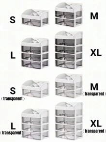 1pc White Cosmetic Storage Box,For Holiday Beach, Bathroom Collection, Bedroom Collection, Large Capacity