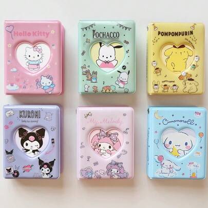 Sanrio 收纳相册Hello Kitty Kuromi Cinnamoroll 卡片夹相册My Melody 3英寸卡片夹迷你卡片收藏周年纪念礼物
