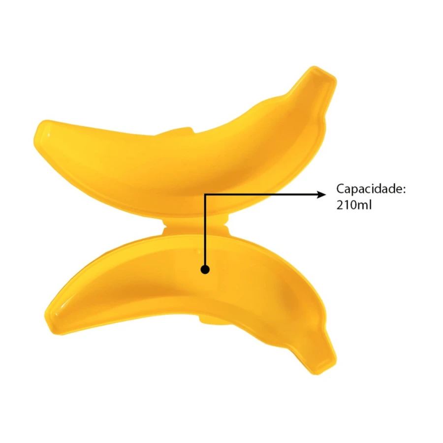 Half Apple Banana Fruit Holder - Plasútil - 黃色 - 查看 1