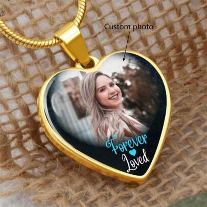 Colar com Foto Personalizada, Colar com Foto Personalizada, Joia Personalizada, Presente Personalizado, Presente de Condolências, Presente de Aniversário, Mãe Amorosa
