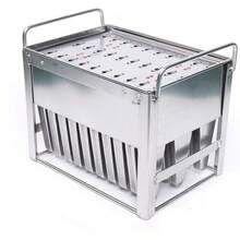 CNCEST Stainless Steel Popsicle Molds 30PCS Commercial Popsicle Molds Stainless Steel Popsicle Moulds Reusable DIY Ice Pop Molds Fast Freezing Ice Lolly Popsicle Maker Molds With Sticks And Brush - Silver - View 3