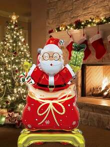 4 件圣诞主题气球套装 - 雪人、圣诞树形气球、节日派对装饰、圣诞节 - 彩色 - 查看 4