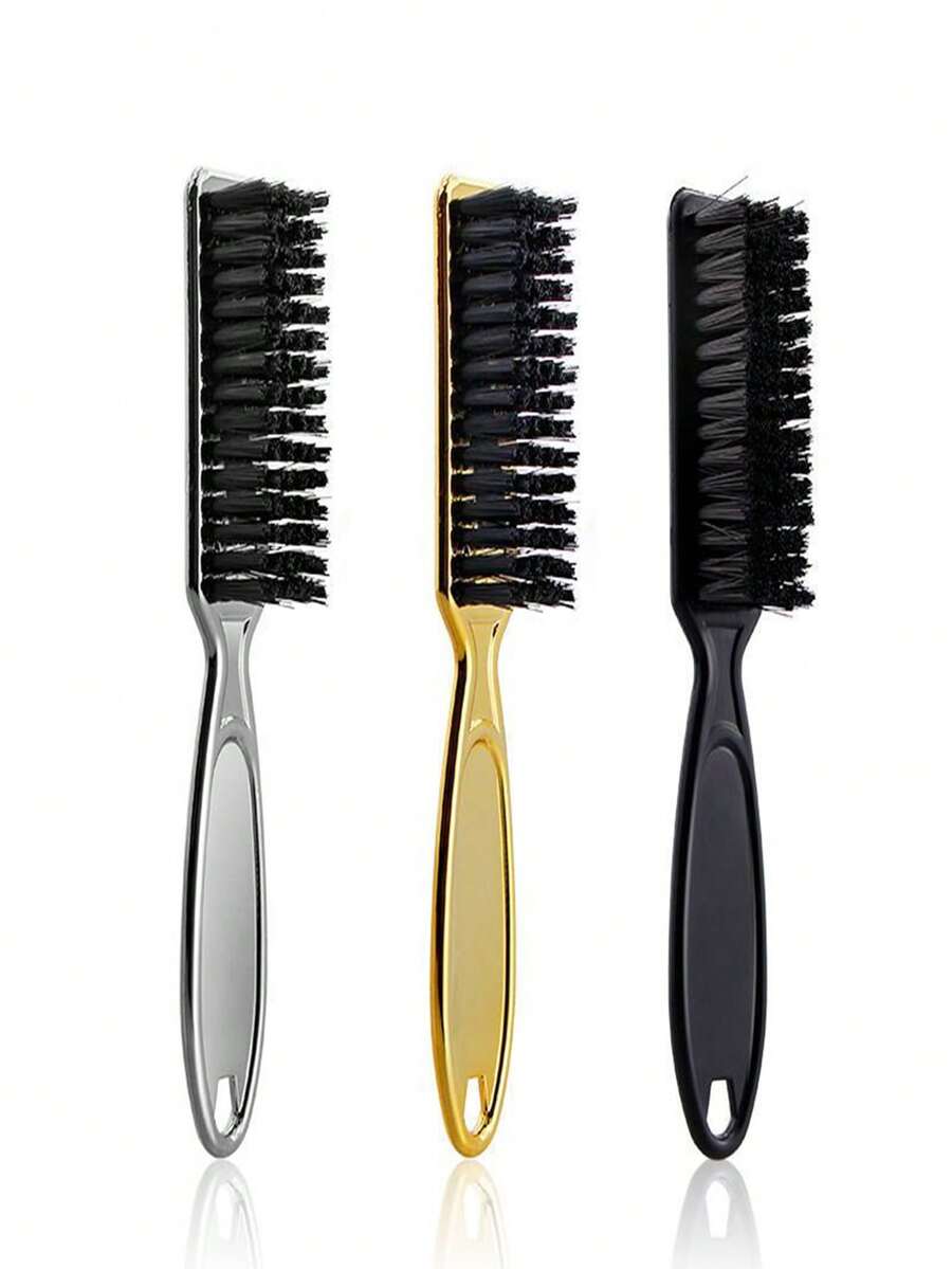 Multi-Function Electroplated Color Hair Brush With Plastic Handle, Various Colors Available, For Men's Grooming And Beard Cleaning - Multicolor - View 1