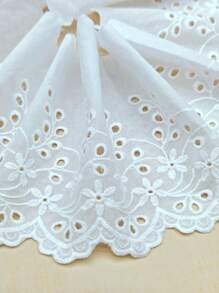 1 yarda Tela con bordado calado de encaje para prendas de vestir, textiles para el hogar y decoración