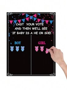 Gender Reveal Decorations - 54 Voting Gender Reveal Games Gender Reveal Ideas Boy Or Girl Baby Shower Games Party Supplies For Gender Reveal Voting Use Gender Reveal Decorbaby Shower Family Decorations Gifts
