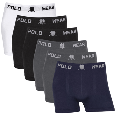 Kit 6 Cueca Boxer Masculino Polo Wear Original Adulto Masculina Premium