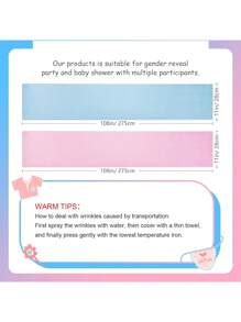 1/2pcs Pink Blue Table Runner, Satin Table Runner For Baby Shower Gender Reveal Baby Blue Pink Silk Satin Table Runner For New Year Valentines Day Wedding Banquet Birthday Party Baby Shower Family Decorations Gifts