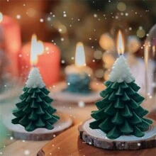 1pc Christmas Tree Scented Candle, Decorative Props To Create Christmas Atmosphere, Home Decor For Ins Photo Shooting, Long-Lasting Fragrance, Creative Gift For Valentine's Day And Birthday,Room Decor,Gifts Christmas Decorations Room Decor, Christmas Gifts