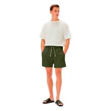 Conjunto Short de Linho Masculino + Boné Branco Liso Estilo Casual Básico Ideal Para o Dia a Dia
