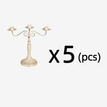 [Retro Style Vintage White]1pc Plain Candle Holder, Minimalist Iron Candle Stand For Dinner Table Wedding Table Center Decoration Candle Table Banquet Party Halloween,Spooky,Autumn,Festival,Holiday ,Winter,Holiday,Festival,Room Decor,Gifts Birthday Graduation