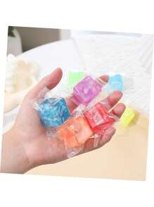 1/5/10/20/30 件精美立方体玩具成人派对礼物，冰块减压球，挤压感官立方体，柔软的抗焦虑玩具，适合患有注意力缺陷多动症 (ADHD) 的成人（随机） - 彩色 - 查看 22