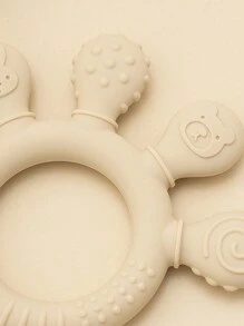 1pc Silicone Teethers Ring For Babies Toddler, Soft Infants Chew Teething Toys Pain Relief