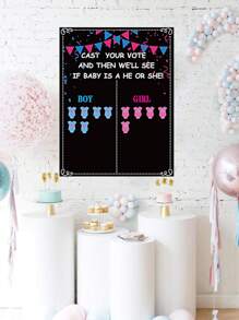 Gender Reveal Decorations - 54 Voting Gender Reveal Games Gender Reveal Ideas Boy Or Girl Baby Shower Games Party Supplies For Gender Reveal Voting Use Gender Reveal Decorbaby Shower Family Decorations Gifts