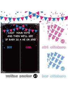 Gender Reveal Decorations - 54 Voting Gender Reveal Games Gender Reveal Ideas Boy Or Girl Baby Shower Games Party Supplies For Gender Reveal Voting Use Gender Reveal Decorbaby Shower Family Decorations Gifts