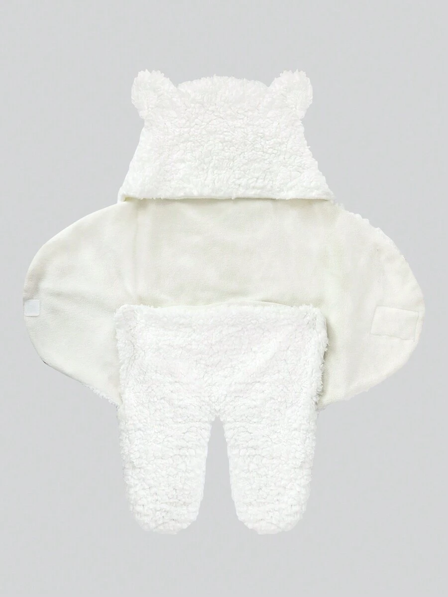 rooya baby 1pc Baby White Adjustable Swaddle Blanket, Anti-Startle Newborn Sleep Sack, Suitable For Everyday Use In Autumn/ - White - View 1