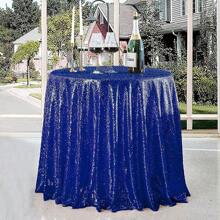 1pc Pink Sequin Round Tablecloth, Sweet Candy Buffet Table, For Christmas, Wedding, Baby Shower, Birthday Party, Dinner Glittering Tablecloth - Multicolor - View 35