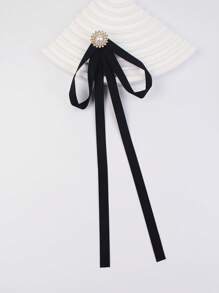 1 pièce Nœud papillon et broche simples faits à la main de style universitaire, en couleur unie pour femmes. Convient pour les sorties quotidiennes, les uniformes, les uniformes scolaires, etc. L'option A est en polyester, l'option B est en velours. Noël - Multicolore - Voir 15