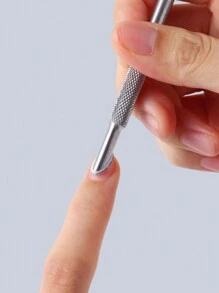 50pcs Sanding Slice Scrub Russian Steel Push Set #240 Grit Sheet Polish Nail Beveled Steel Pusher Replacement Self-Adhesive Sand Flak With Stainless Steel Push Manicure Tool,Nail Supplies,Nail Tools,Nail Art Tools,Back To School,Nails,Nail Tools For Press On Nails