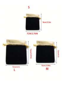 5pcs/Set Jewelry Pouch Drawstring Gift Bag For Birthday, Halloween Decor,Christmas Decorations,Birthday Decorations,Autumn Decor,Wedding Box/Gift,Christmas Gifts,Gift Box,Pumpkin, Cup Accessories - Burgundy - View 5