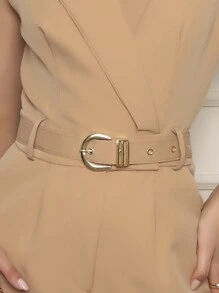 Jumpsuit With Tailoring Belt LR927 - Beis - Ver 4