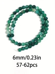6/8/10 毫米绿色条纹玛瑙珠 - 非常适合制作独特的珠宝饰品，非常适合 DIY 珠宝制作项目，可用于制作项链和手链的多功能珠子 - 适用于珠宝制作配件的高品质珠子 - 綠色條紋瑪瑙 - 查看 9