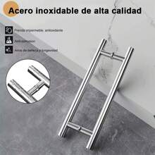 1 Pieza Jaladera Tipo H 120 Cm 1-1/4 Acero Inoxidable Satín Axcent - Plateado - Ver 7