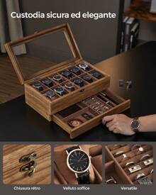 SONGMICS Watch Boxes & Organizers - Brown - View 2