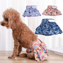 1件时尚夏季水果印花生理裤泰迪VIP生理裤纸尿裤月经裤防抓裤 - 紅色 - 查看 8