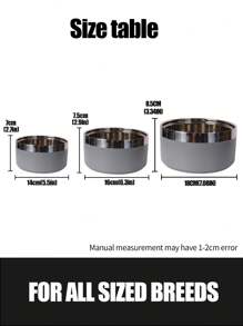 Supet 1 Peça Tigela para Cachorro Redonda Reforçada de Aço Inoxidável, Cor Sólida Estilosa, Tigela para Gato e Cachorro Antiderrapante, Adequada para Uso Interno e Externo