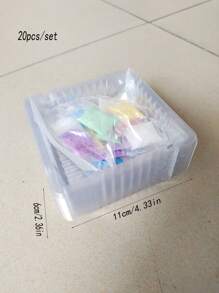 20 件/套创意塑料一次性水溶性烟灰缸，烟雾消除器和除臭剂，适用于客厅、酒店、办公室 - 白色 - 查看 2