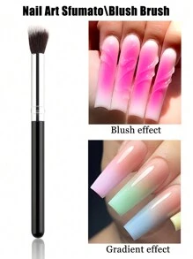 3支装美甲晕染刷，美甲渐变腮红刷，家用美甲沙龙DIY美甲工具 - 彩色 - 查看 3