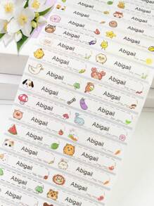 60/100/200/500 szt. personalizowanych naklejek na rzeczy do żłobka, przezroczyste małe spersonalizowane etykiety imienne do żłobka, etykiety na butelki z wodą wielokrotnego użytku do żłobka, personalizowane etykiety na naklejki, spersonalizowane naklejki z imieniem, spersonalizowane wodoodporne etykiety imienne dla dzieci, spersonalizowane etykiety z imieniem dla dzieci do szkoły, spersonalizowane naklejki na artykuły papiernicze, artykuły przedszkolne do obozu, szkoły, żłobka, opieki pielęgniarskiej, zabawek, organizacji, mody na powrót do szkoły