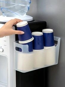 WORTHBUY 1 pieza Estante de almacenamiento de plástico multifuncional, organizador de gabinete montable en pared sin necesidad de perforación, adecuado para almacenar especias, suministros de limpieza y herramientas de cocina pequeñas - Verde Oscuro - Ver 7