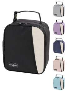 1pc Dopamina Graphic Isolado Saco de Almoço, Grande Capacidade Tote Para Crianças