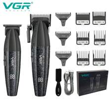 VGR Hair Clipper Professional Hair Trimmer Adjustable Barber Rechargeable Hair Cutting Machine 9000 RPM Trimmer For Men V-640