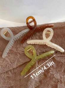 3pcs Minimalist Hair Claw Casual Tiaras Claw Clips Hair Clips Hair Jaw Clip Hair Clamps Hair Clutch Hair Catcher Clip Fall Winter Hair Accessories For Women Bows For Vacation Outfits Woman Summer Beach - Multicolor - View 8