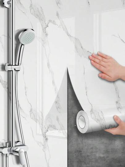 1roll Marble Peel And Stick Wallpaper Granite Paper For Old Furniture Self Adhesive And Removable Cover Surfaces Marble Paper Peel And Stick Easy To Apply, Renovation Stickers Peel Wall Panels, Wall Paper, Wallpapers, Spring Decoration Items Refresh Your Home, Rama Decoration Stickers Gifts Birthday Graduation