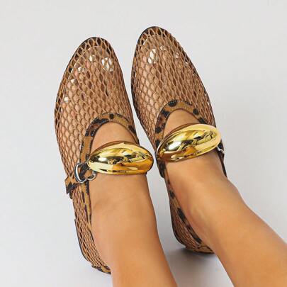 时尚女士平底网眼便鞋