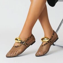 Giày lười lưới đế bằng thời trang dành cho nữ - Nhiều màu - Xem 5