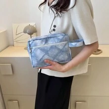 Un sac de maquillage portable haute gamme de grande capacité, sac de rangement imperméable pour cosmétiques