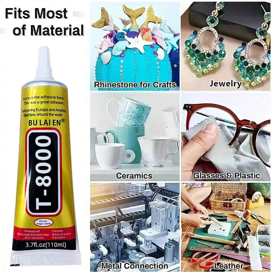 T8000 Super Strong Transparent Glue, 50ml/110ml - Anti-Clogging Precision Nozzle, Suitable For Various Repairs Including Phone Screens, Plastics And Jewelry