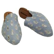 Women's Mule Flat Pointed Toe Comfort Flat Glitter Ripped Jeans From 33 To 39 Slippers Clogs Slide Shoes - 淺藍色 - 查看 5