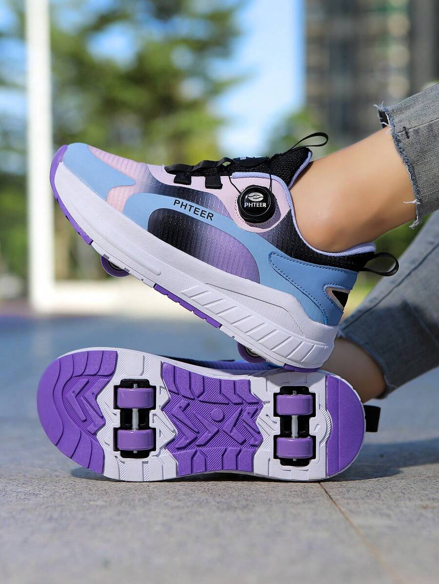 Roller Shoes With Wheels For Students, Teens 4Wheel Skate Sneakers