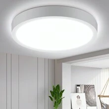 Aigostar Lampara de Techo LED 24W Ø289mm Plafon LED Techo 2700LM Luz blanco fria 6500K para Sala de Estar,Dormitorio,Cocina ,Pasillo,Balcón - Blanco - Ver 1