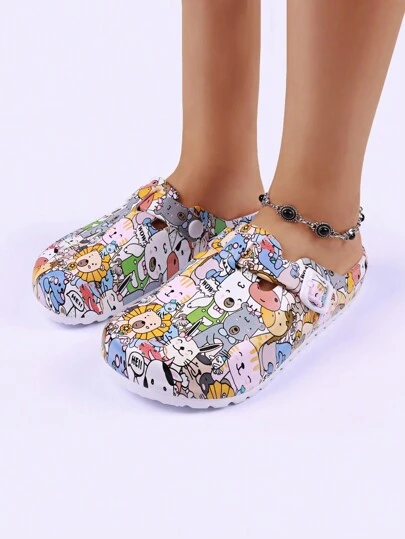 Kvinnors mjukbottentryckta andningsbara EVA-träskor för medicinskt labbarbete